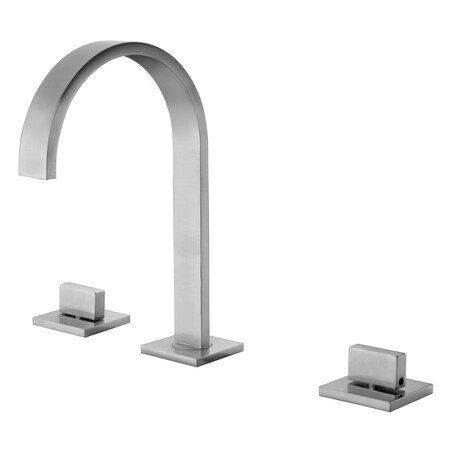 Alfi Brand Brushed Nickel Gooseneck Widespread Bathroom Faucet AB1336-BN